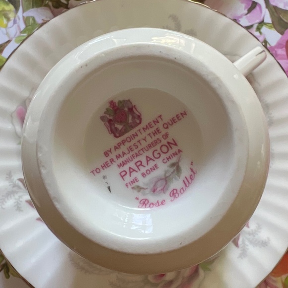 Paragon Rose Ballet Fine Bone China Cups and Saucers - Picture 4 of 14